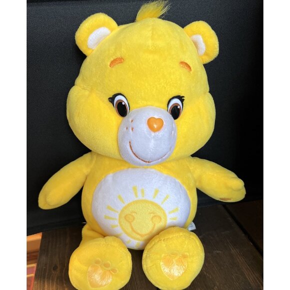 Care Bears Funshine Bear 14" Plush Stuffed Animal 2015 Yellow Sunshine - Picture 1 of 10